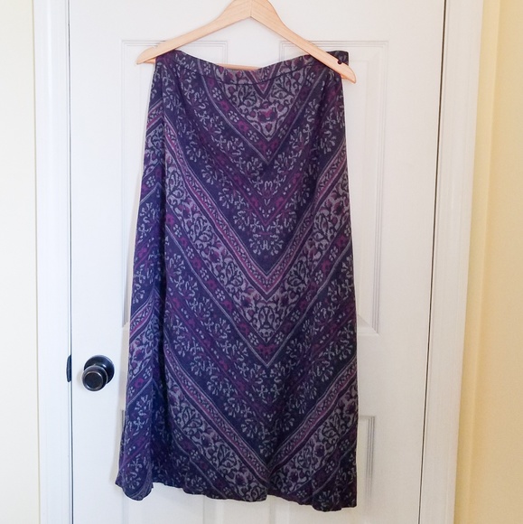 🌻2/$30 Foxcroft NavyDiagonalJacquardKnitMidiSkirt - Picture 2 of 4